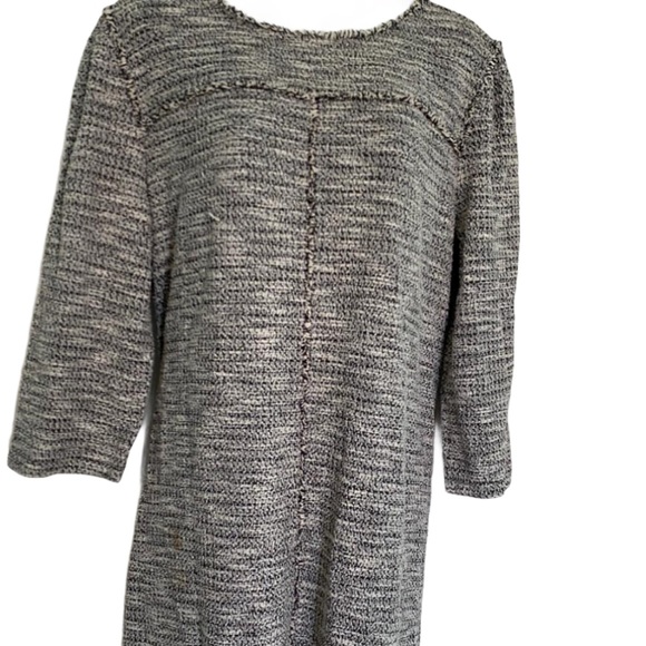 NWT Loft Plus Tweed Lined Gray Dress - Picture 2 of 5